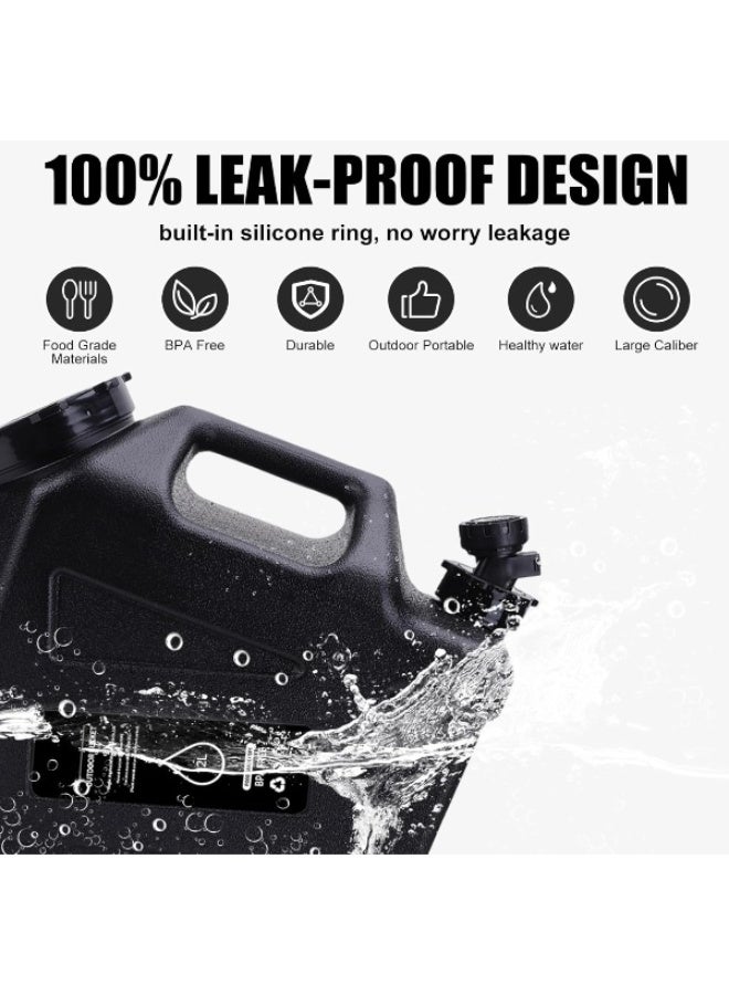 Camping Water Container 12L Water Jug with Spigot, Portable Water Tank Dispenser Carrier Camping Water Storage Containers for Vehicle Car Outdoor Camping - Image 4